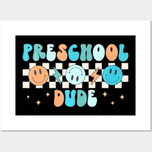 Smile Face Preschool Dude Back To School Boys Girls Posters and Art